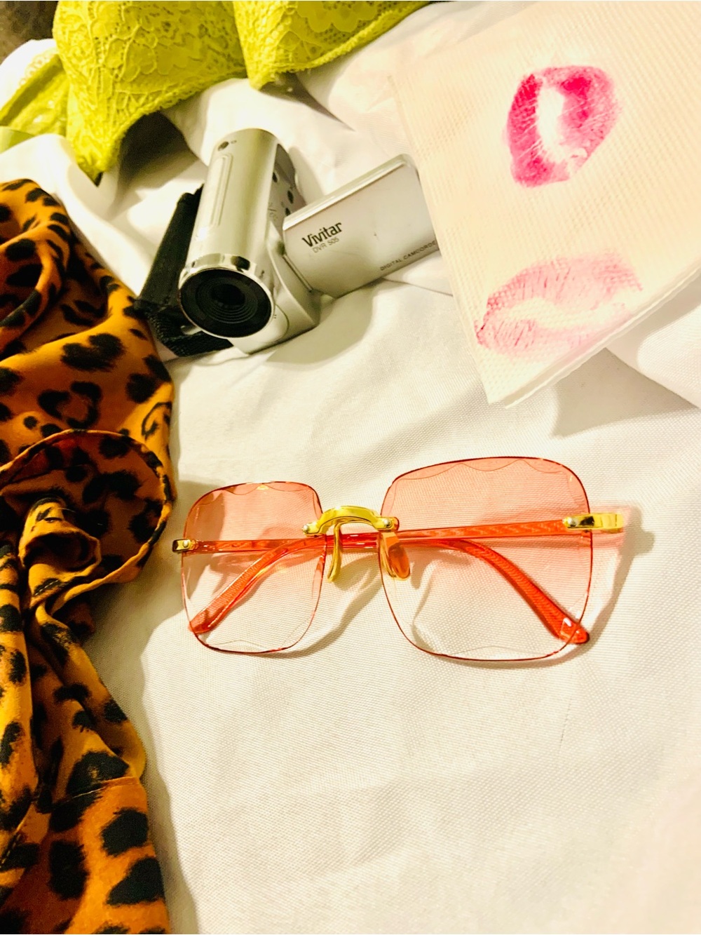 9/19Pink Gradient Square Sunglasses with Gold Accents - Women Accessories